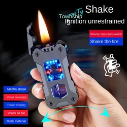 Gravitational Induction Ignition Cool Kerosene Lighter Metal Windproof Cigarette Lighter Gift Unusual Lighters 2024 NEW