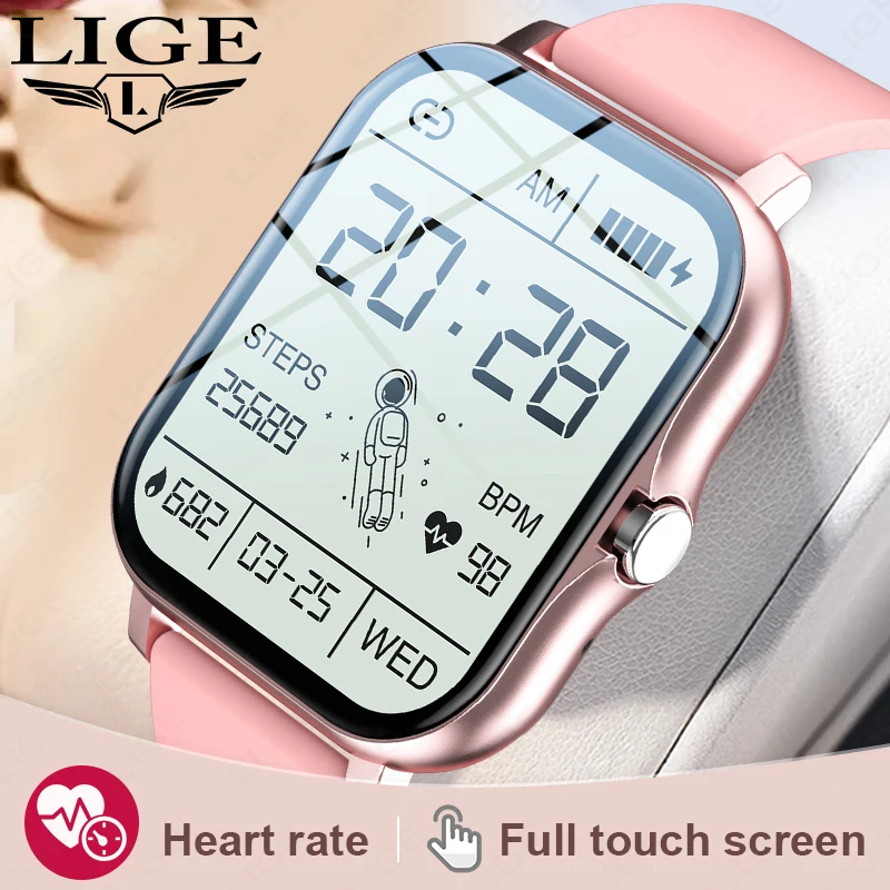 

LIGE Smart Watch Men Women Wireless Call Dial APP Reminder Smartwatch Custom Watch Face Sports Fitness Bracelet For Android IOS