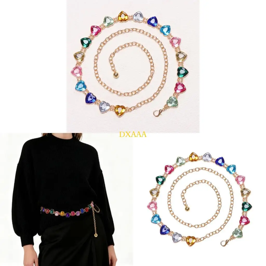 

DXAA Waist Belt Crystal Elaborate Waist Belt for Jeans Dress Photo Props