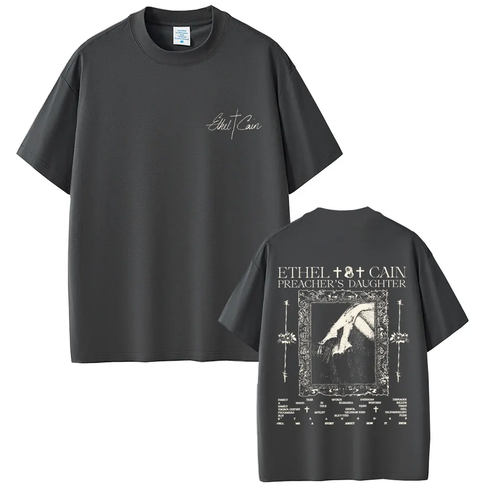 Singer Ethel Cain Preacher's Daughter My Love Is A Flesh Wound Graphic Print T Shirts Men Women Fashion Vintage Gothic T-shirts