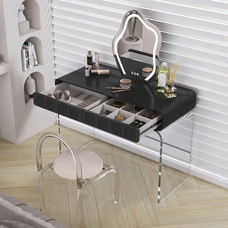 Italian minimalist paint dresser all solid wood simple small apartment bedroom cream wind suspension