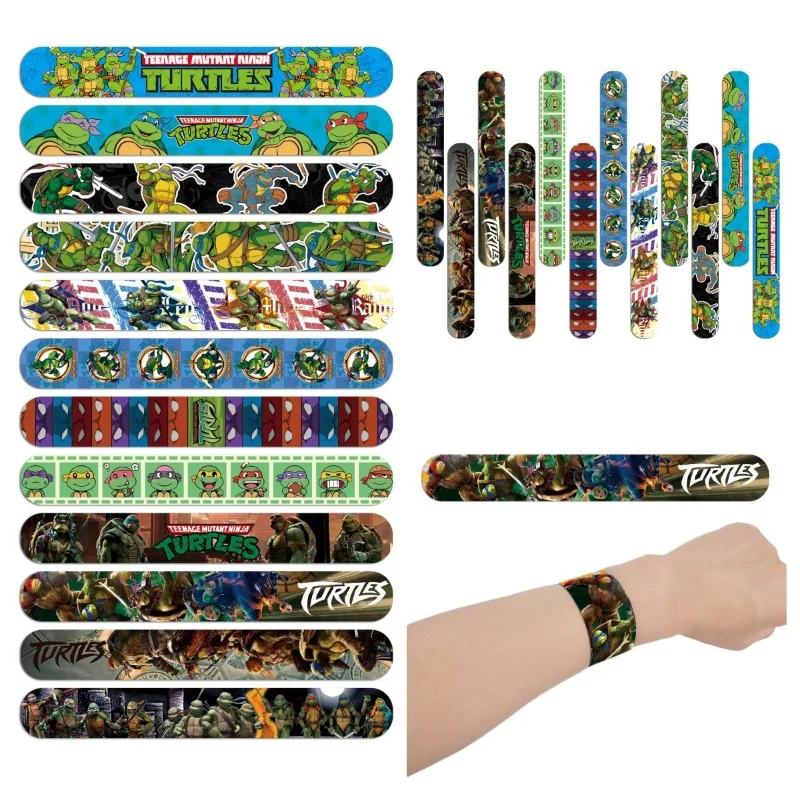 Pulseras de la Serie de Dibujos Animados Teenage Mutant Ninja Turtles, Artículos Derivados del Anime, Regalos para Fiestas Temáticas, Juguetes de Moda