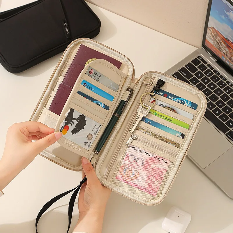 حقيبة حامل جواز السفر كبيرة وخفيفة الوزن وغطاء جواز السفر وحقيبة متعددة الوظائف ومحفظة جواز السفر وحقيبة تنظيم مقاومة للماء #3