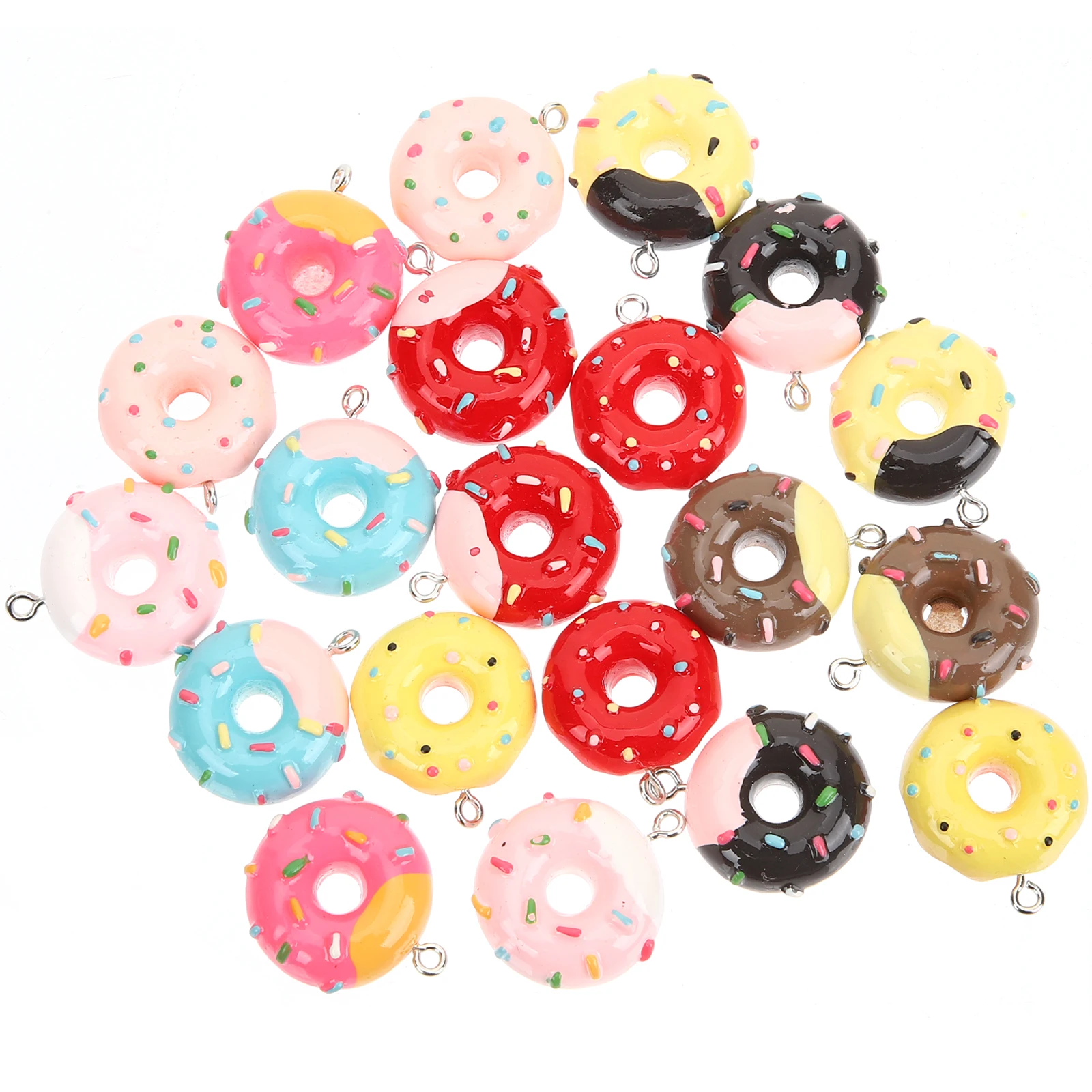 

20 Pcs Donut Keychain Nurse for Car Keys Accessories Keychains Cute Party Earrings