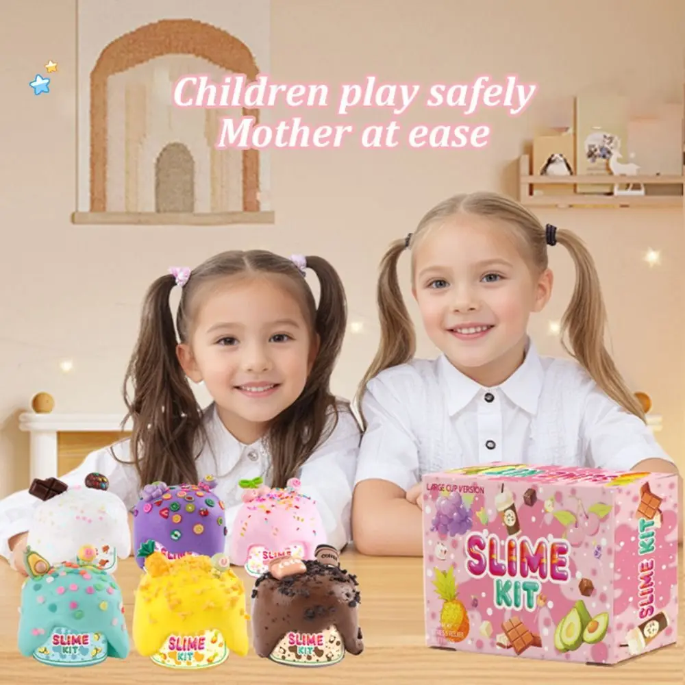 Soft 200ml Butter Slime Kit Non-Sticky Colored Clay Stretchy Toy Super Soft Crystal Mud Party Favor