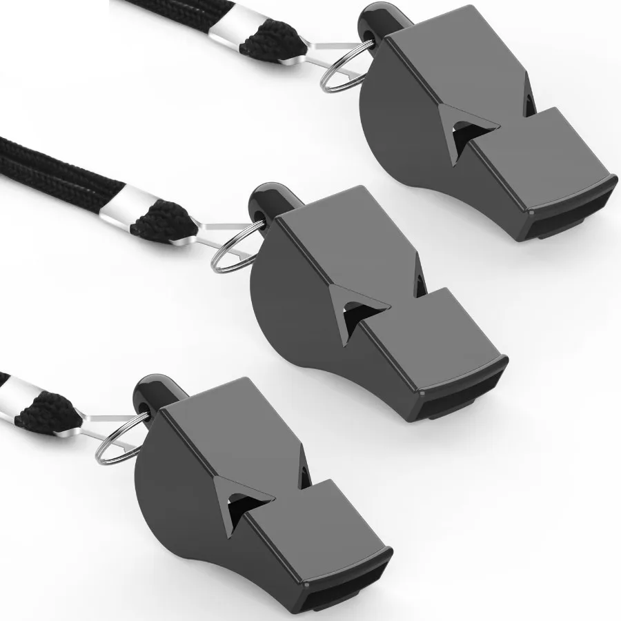 WhistleProfessiol Sportfluit met draagkoord Zeer luid Erwtloos fluitje Perfert voor coaches, scheidsrechters, badmeester en beleid 3PC