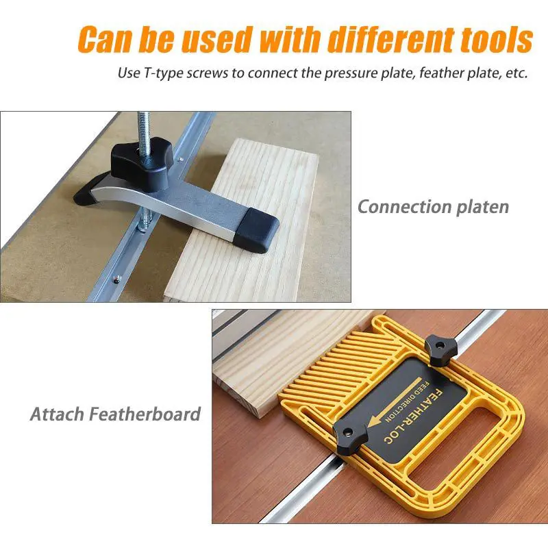 Imagem -06 - Alumínio Chute t Track para Carpintaria t Track Jig Miter Tracks Stop Roteador Mesa Serras Ferramentas Faça Você Mesmo 19 tipo 3050cm