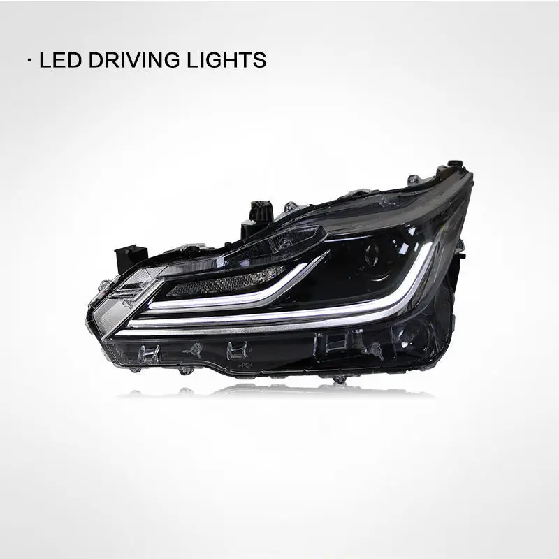 2 قطعة تصفيف السيارة لتويوتا كورولا المصابيح الأمامية 2019 2020 2021 2022 كورولا كشافات DRL بدوره إشارة منخفضة عالية شعاع العارض عدسة