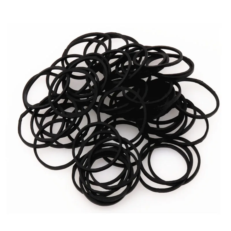 Diameter 19/25/40mm Black Rubber Band School Office Home Industria High Elastic Rubber Bands Stretchable O Rings