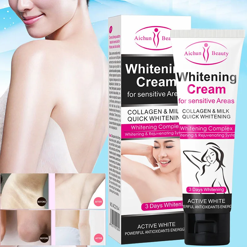 3Days Armpit Whitening Cream Skin Lightening Bleaching Cream For Underarm Dark Skin Legs Knees Whitening Intimate Body Lotion