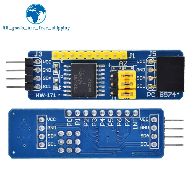 TZT PCF8574 IO Expansion Board I/O Expander I2C-Bus Evaluation Development Module