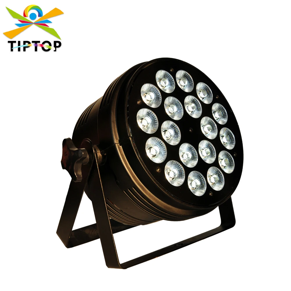 

TIPTOP 18x18W RGBWAP 6IN1 Color Stage Led Par Light Round Aluminum Case 25/40 Degree Lens 3Pin XLR US/EU/AU Flight Case Optional