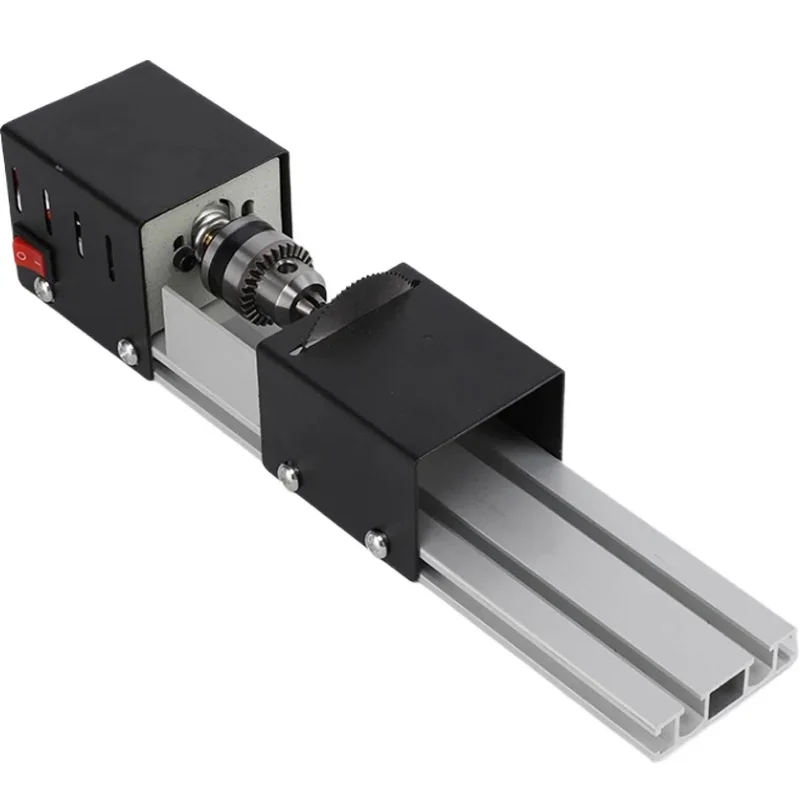 Mini Wood Lathe Machine – DIY Woodworking Miniature Buddha Pearl Lathe, Grinding Polishing Beads Wood Drill Rotary Tool 12-24VDC