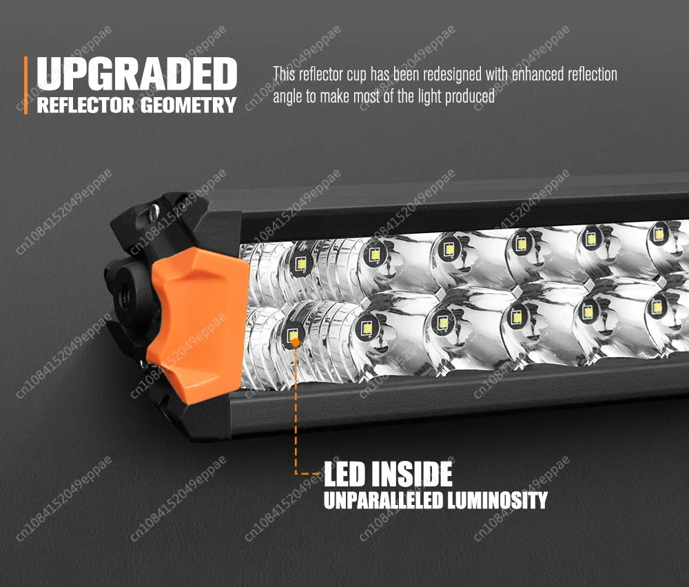 LIGHTFOX IP68 Off Road 4x4 Car 72W 12 inch Double Row Offroad LED Light Bar