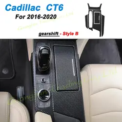 For Cadillac CT6 2016-2020 Interior Central Control Panel Door Handle 3D 5D Carbon Fiber Stickers Decals Car styling Accessorie