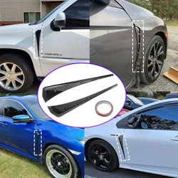 Pair Car Universal Side Fender Air Flow Wing Vent Cover Car Body Marker Moldings Trim Decorative Auto Exterior Accessories