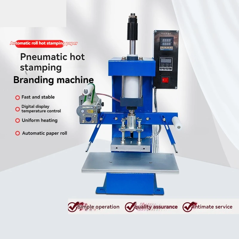 

Fully Automatic Paper Hot Stamping Machine Pneumatic Digital Bronzing Machine For PVC Book Leather Wood LOGO Brand
