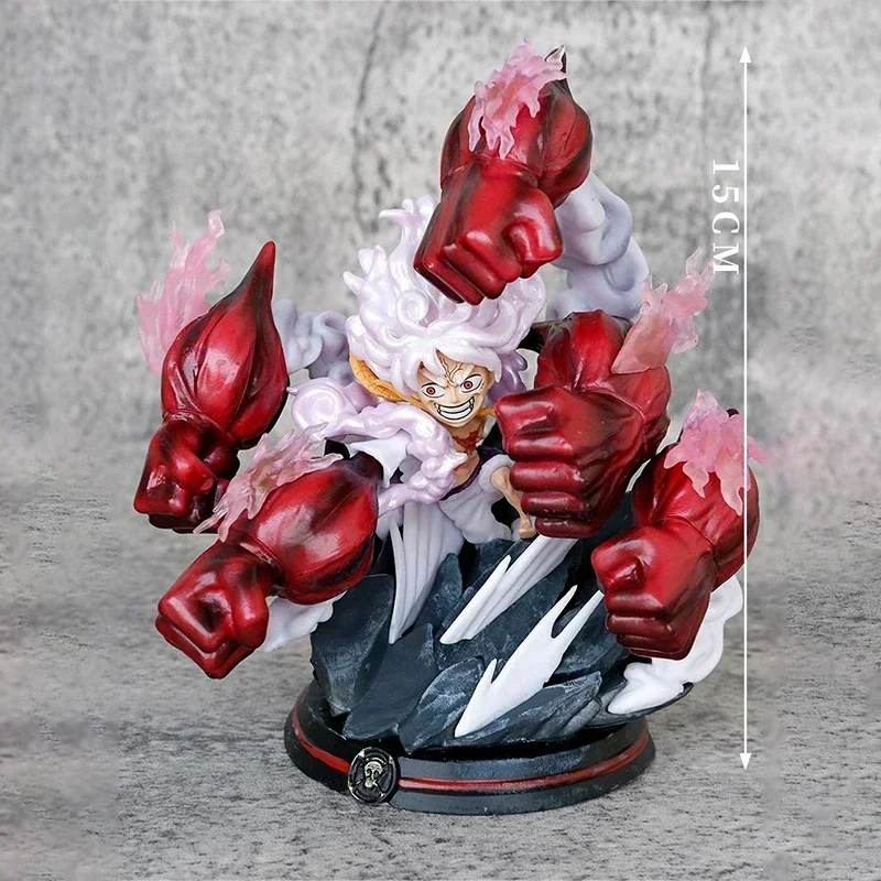 

15 см цельный аниме мультиpunch Nika Fight Monkey D Luffy Gear 4 Snake Man Подарок Kawaii Кукла ПВХ Коллекционная модель игрушки Подарки