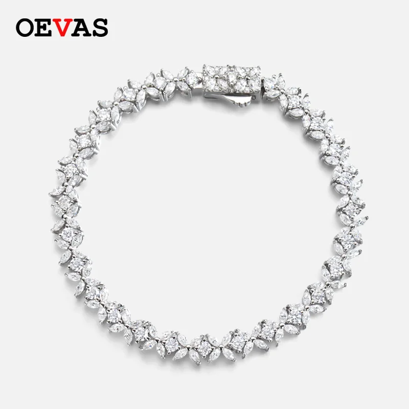 OEVAS 100% 925 Sterling Silver Full Of Moissanite Butterflies Bracelets For Women With GRA Diamond Sparkling Fine Jewelry