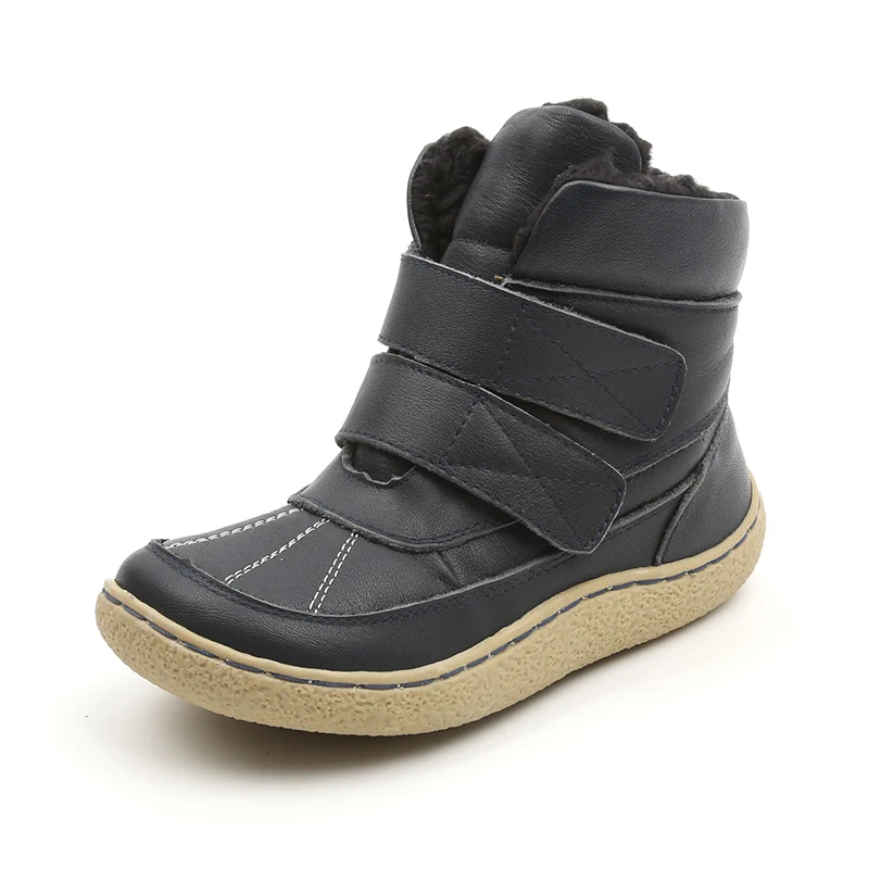 COPODENIEVE-Bottes de neige en cuir véritable pour bébé fille et garçon, chaussures à la mode, pieds nus, marque supérieure, hiver