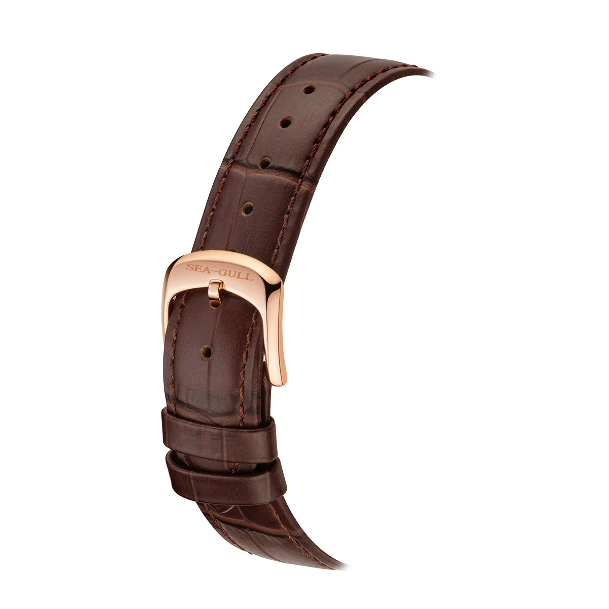 Jam Tangan Mekanik Pasangan Sea-Gull Berlapis Emas 18K 9mm Ultra-Tipis Tanggal Mewah Otomatis Jam Tangan Baja Tahan Karat 316L 1093G