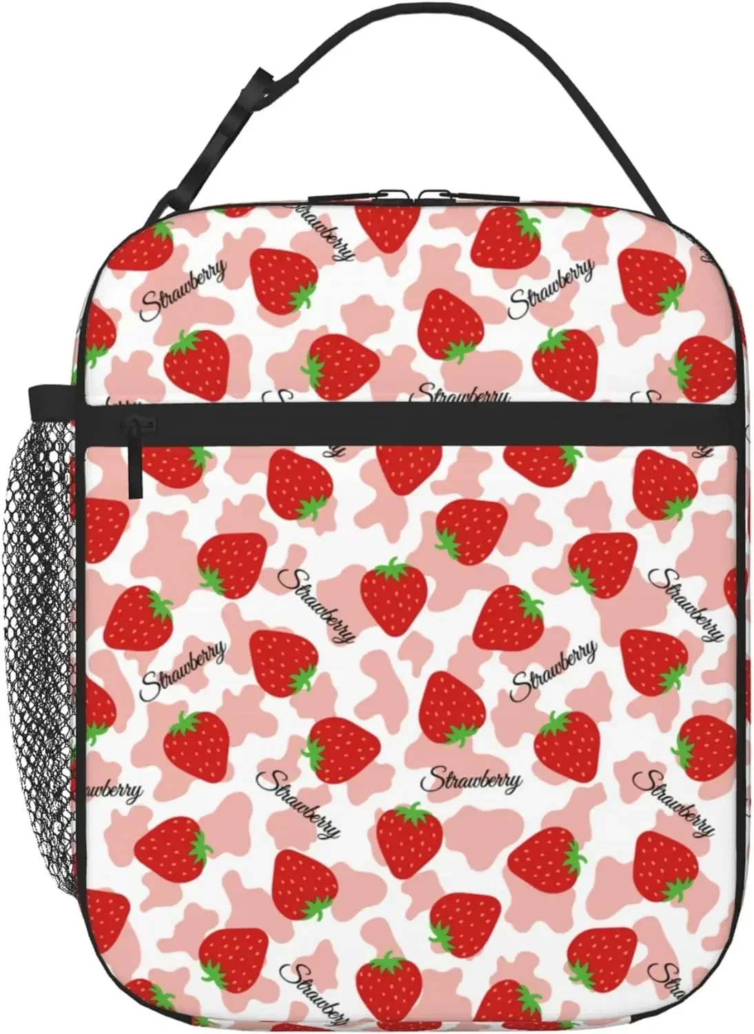 

Cute Strawberry Reusable Insulated Lunch Box Back to School Gift Meal Tote for KidsDurable Lunch Tote for Work School Picnic