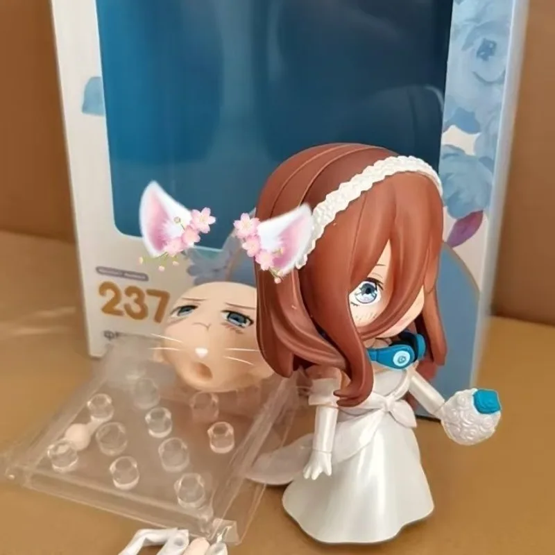 New 10cm The Quintessential Quintuplets Nendoroid 2374 Bride Nakano Miku Q version movable figure desktop decoration