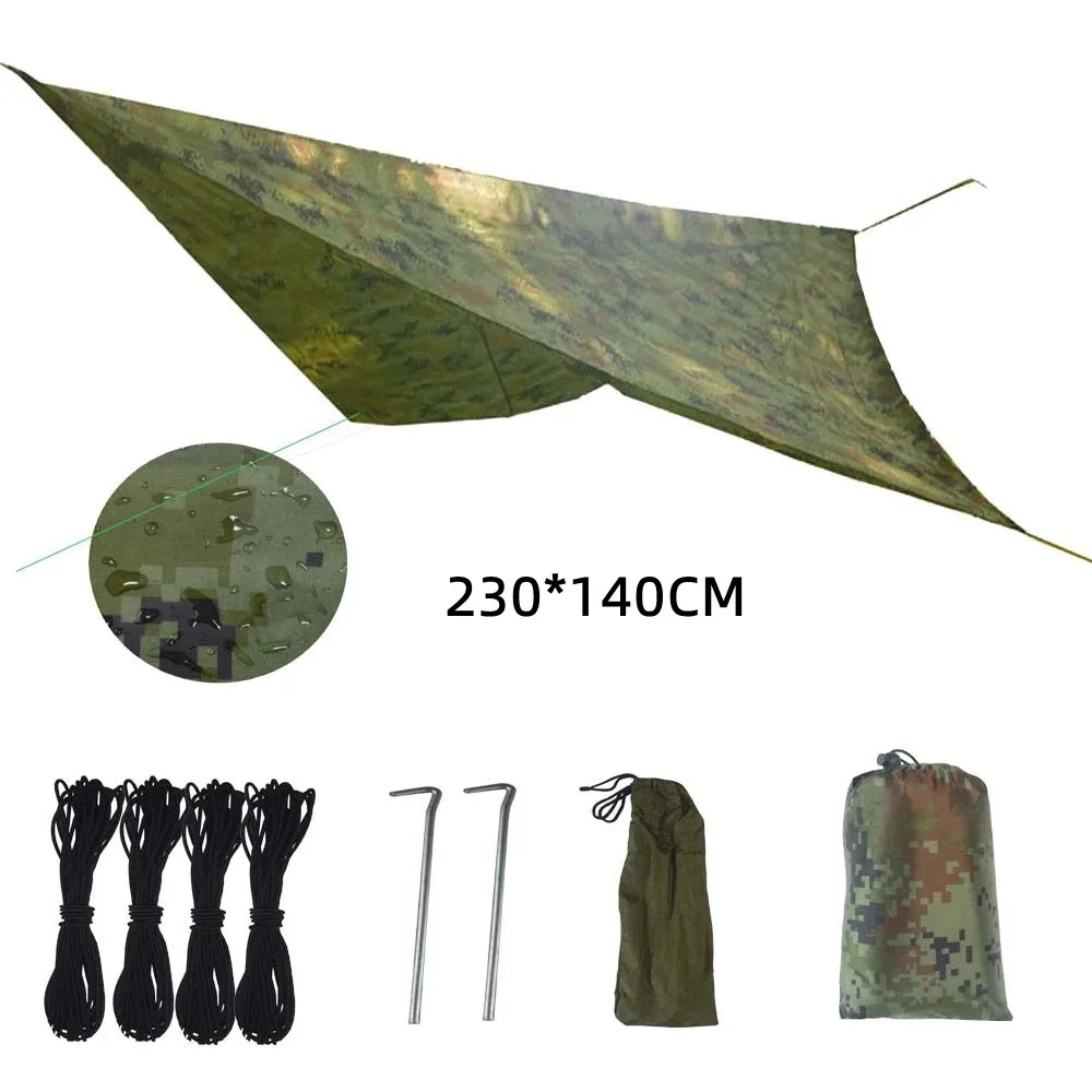 

2-in-1 210T Parachute Camping Hammock with No-See-Um Mesh Net, High-Density Nylon for Superior Bug Protection & Comfort