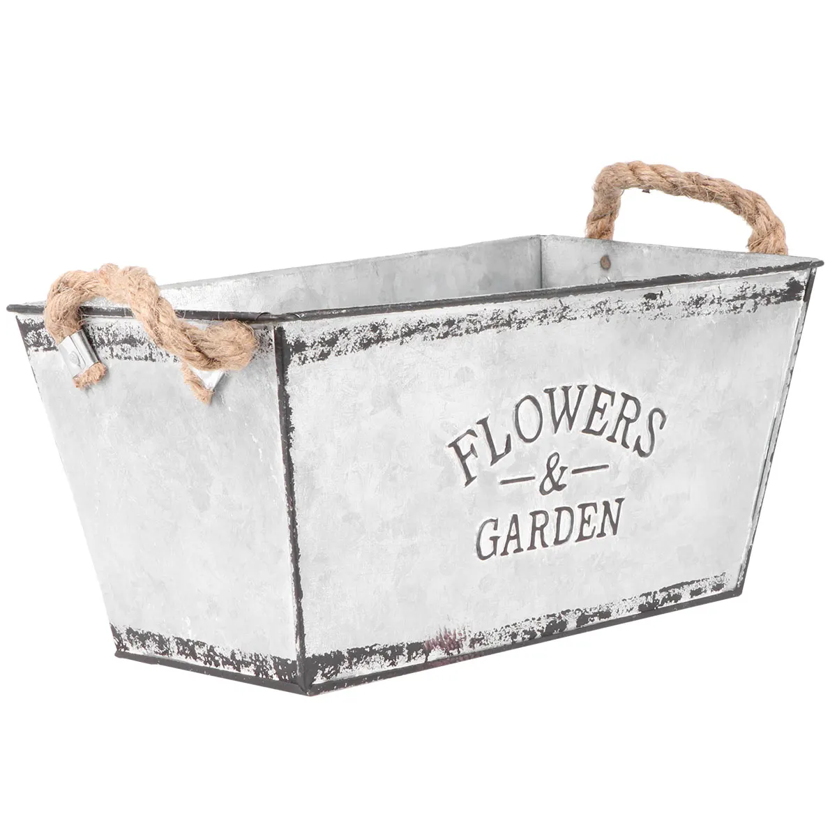 

Iron Flower Bucket Durable Safe Galvanized Pot Floral Containers Plant Bucket Handle Dry Flowers Utensils Simple Design Outdoor