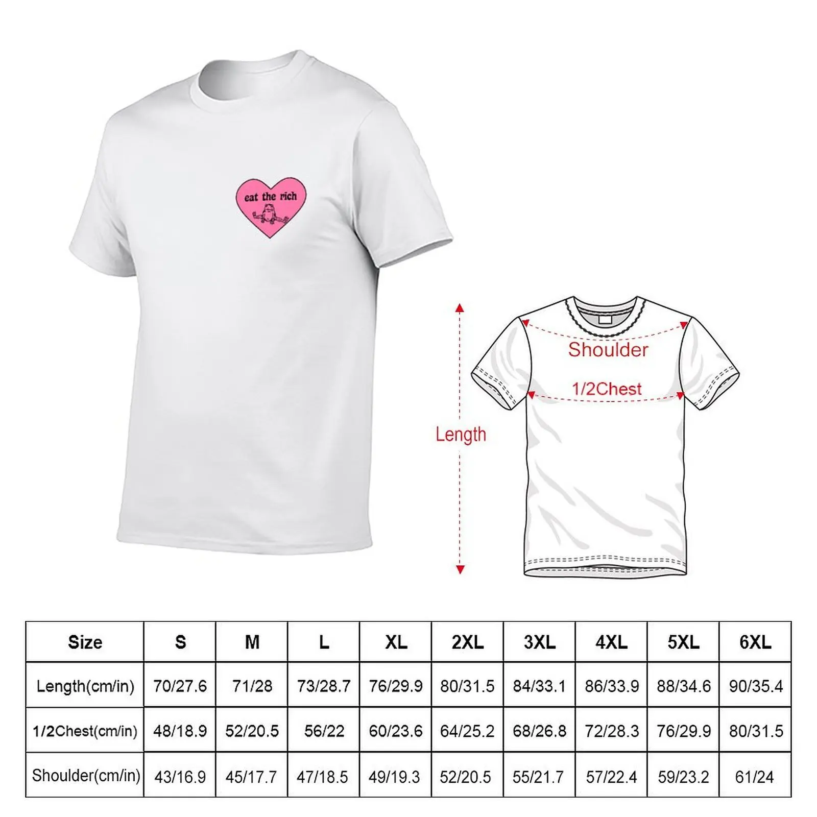 Eat The Rich Frog Splits T-Shirt oversized plain Short sleeve tee men