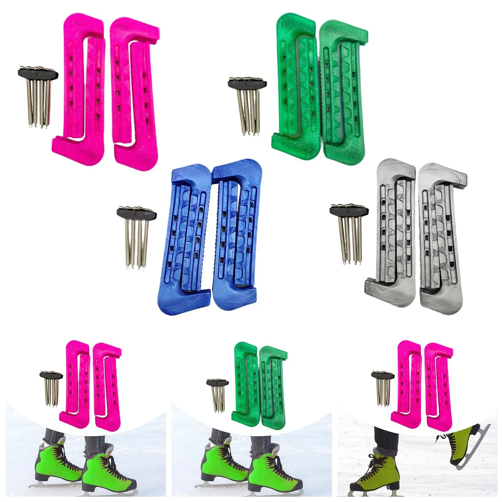 

Ice Skate Guards Skating Blade Walking Covers Universal Figure Skate Guards Ice Skate Blade Covers for Ice Skates Winter Sports