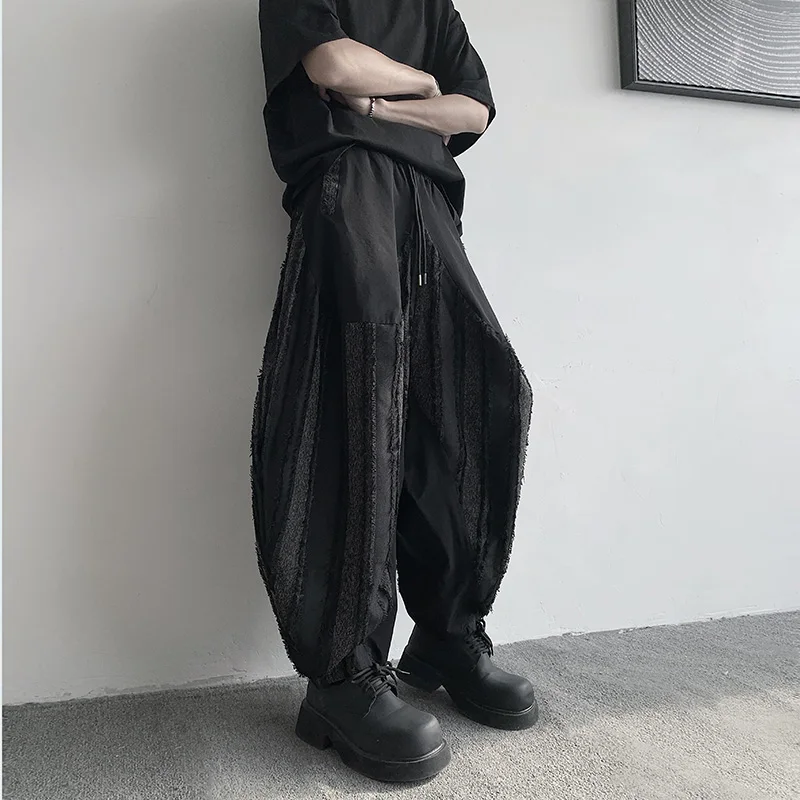 

Мужские свободные брюки-харланы для весны и осени, новая коллекция Sle Mountain Sle k Series, повседневные, модные, свободного кроя, с заниженной проймой, Flng Squirrel P...