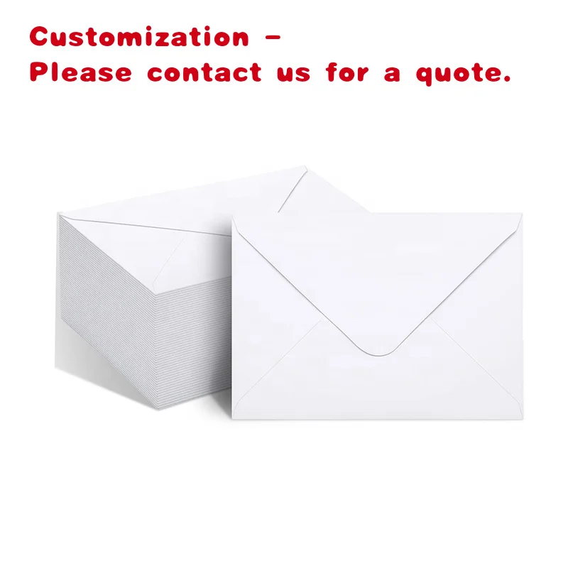 

custom.White Matte Paper Envelope Greeting Card Mailing Envelopes Tickets Business Cards Coins Cards