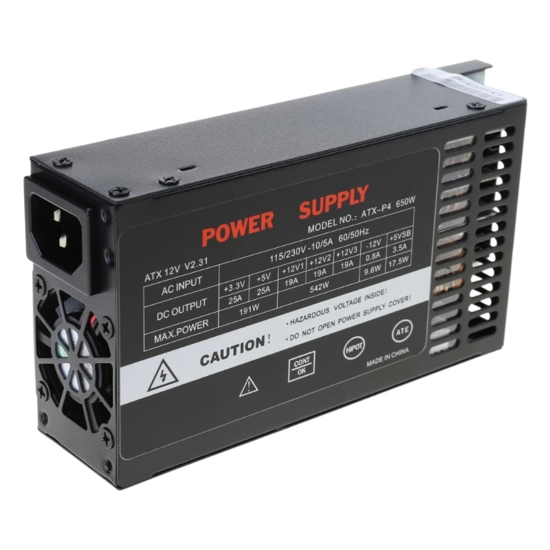 ENP-7660B Flexs ATXs PSUs 600W Full Modulars High Power Supply 110-264V for Gaming PC, Quiet Fan, Multiple Connectors Support