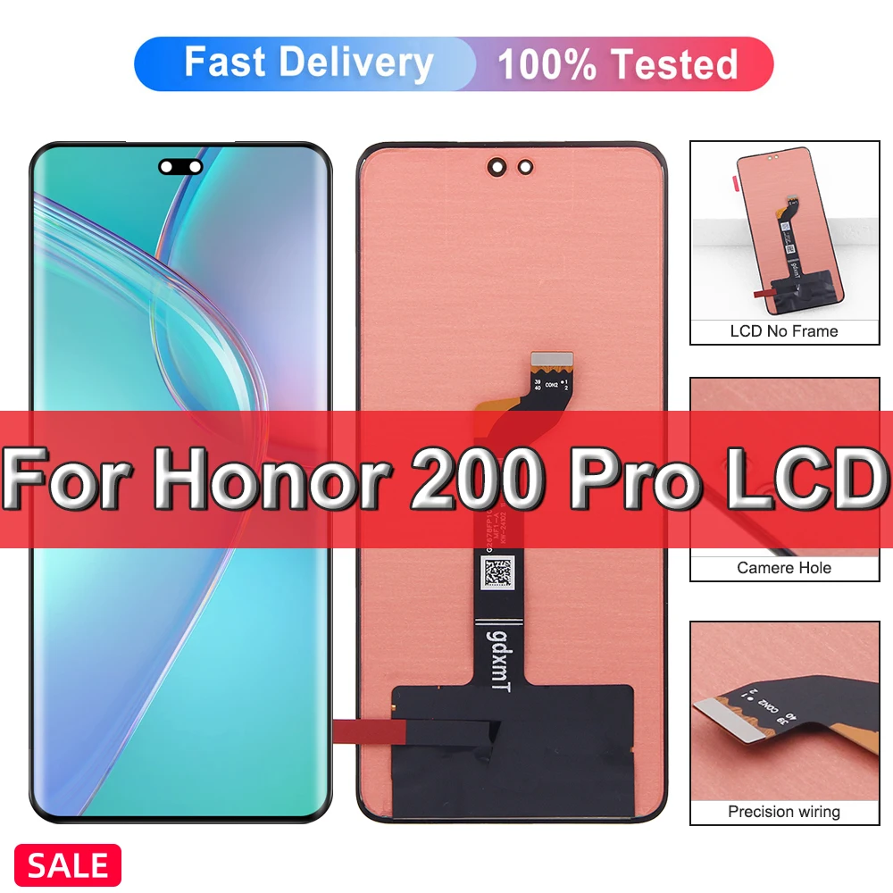 For Huawei Honor 200 pro ELP-AN00 Display LCD Touch Screen Digitizer Assembly For honor200 Pro Screen Replacement Passed Tested