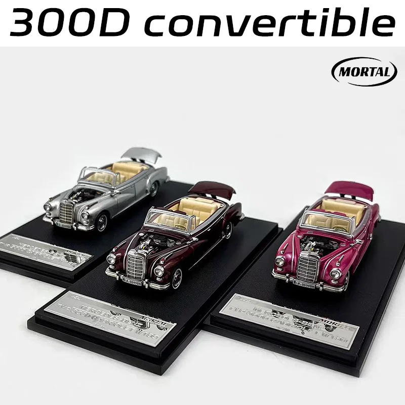 

Mortal 1/64 300D кабриолет из сплава, литые модели автомобилей, коллекция игрушек, рождественские подарки для мальчиков