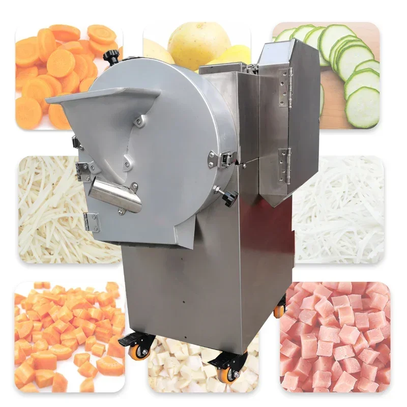 

Vegetable Cutting Machine Shredding For Radish Onion Ginger Garlic Eggplant Potatoes Double-Head Vegetable Cutter Machine
