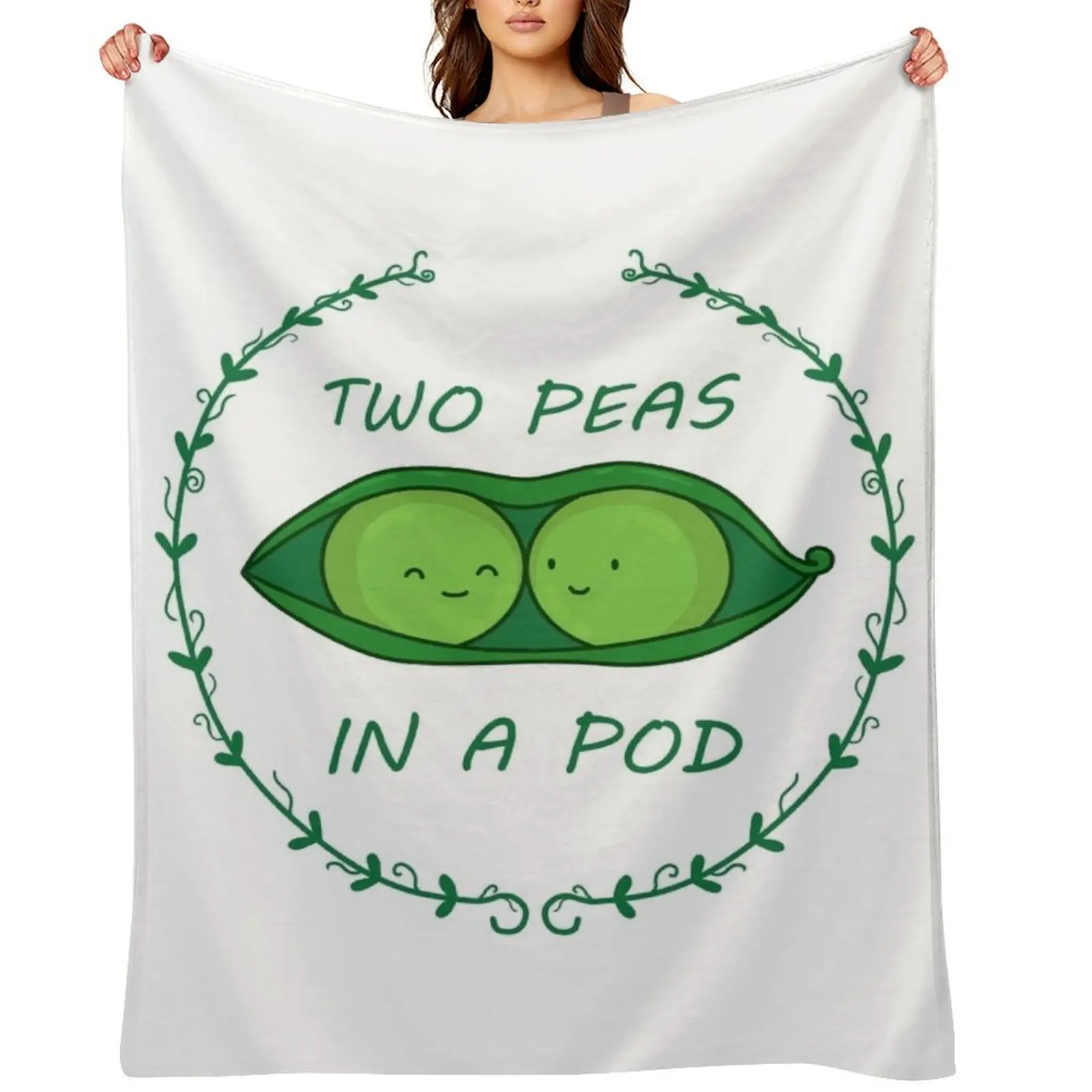 Two Peas In a Pod Throw Blanket cosplay anime Vintage Bed linens Bed covers Giant Sofa warm winter Blankets