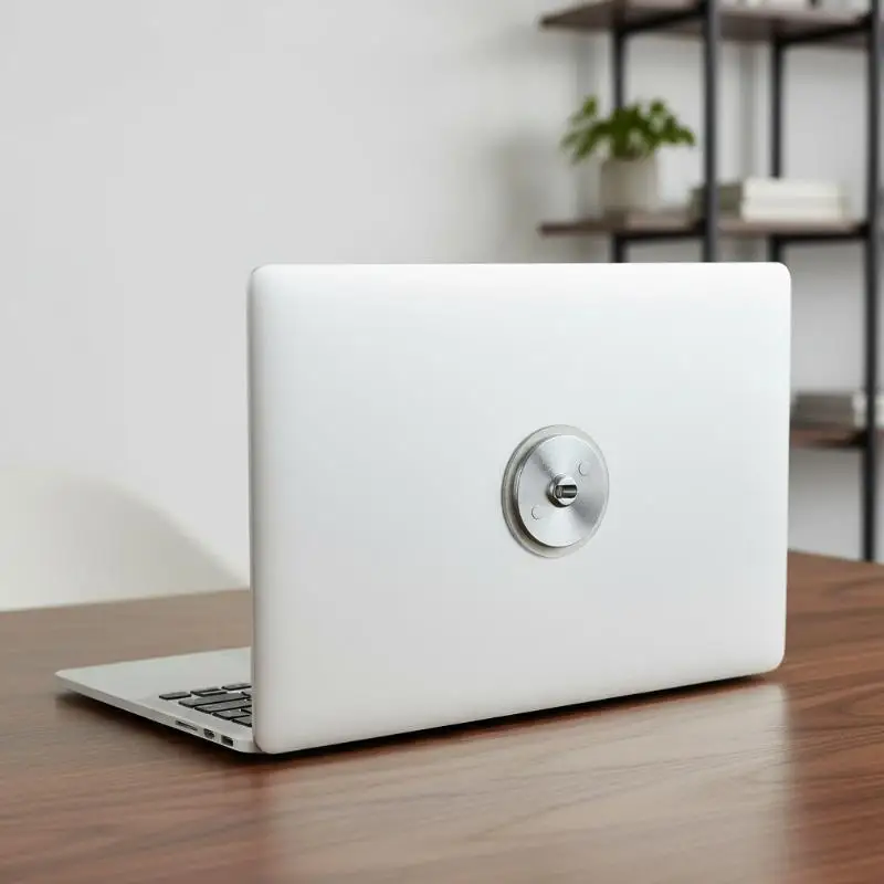 Round Anti-theft Lock with External Keyhole for Phone Laptop and Notebook Home Security Setup