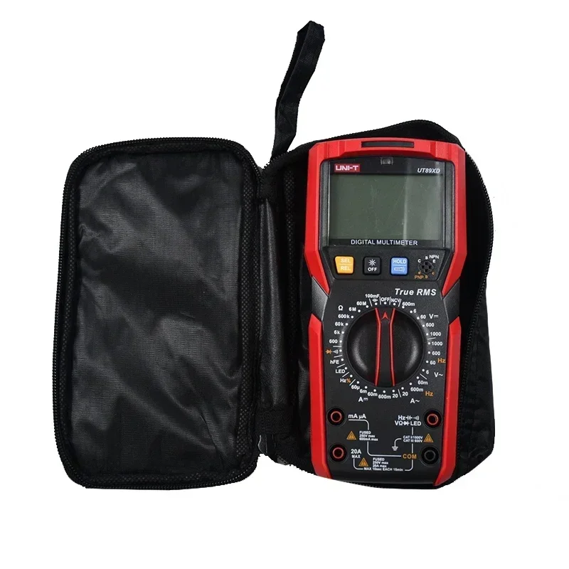 Digital Multimeter Bag Black Hard Case Storage Waterproof Shockproof Carry Bag With Mesh Pocket For Protecting