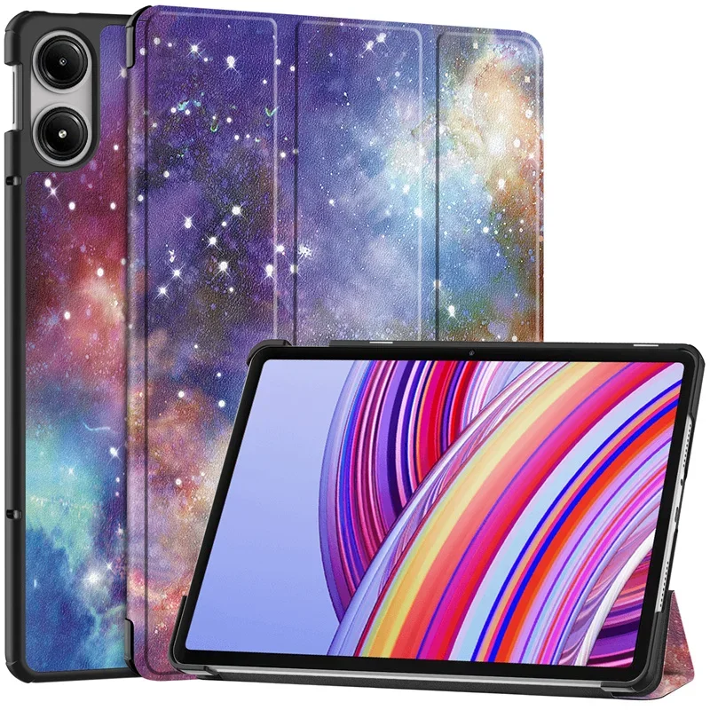 

Чехол для Xiaomi Poco Pad 12,1 2024, чехол для планшета Redmi Pad Pro 12,1 дюйма, 2024, чехол с принтом, откидная складная подставка, чехол для планшета