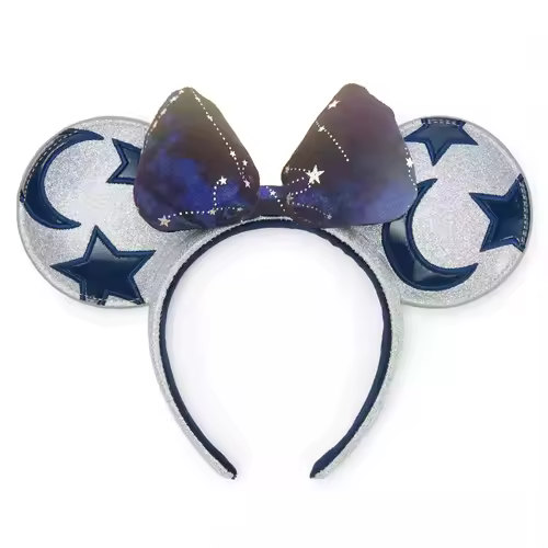 2026 Mickey Mouse Ears Headband 2025 Cinderella Rapunzel Princess Bow Minnie Ear Headwear for Adult Kids Holiday Hairband - Image 46