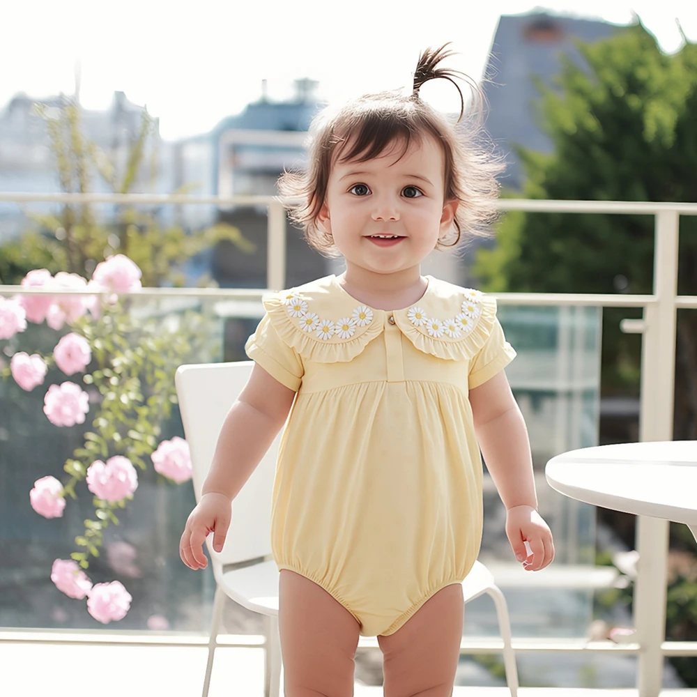 roupas-de-menina-com-manga-curta-bodysuits-florais-para-bebes-recem-nascidos-com-chapeu-princesa-de-verao