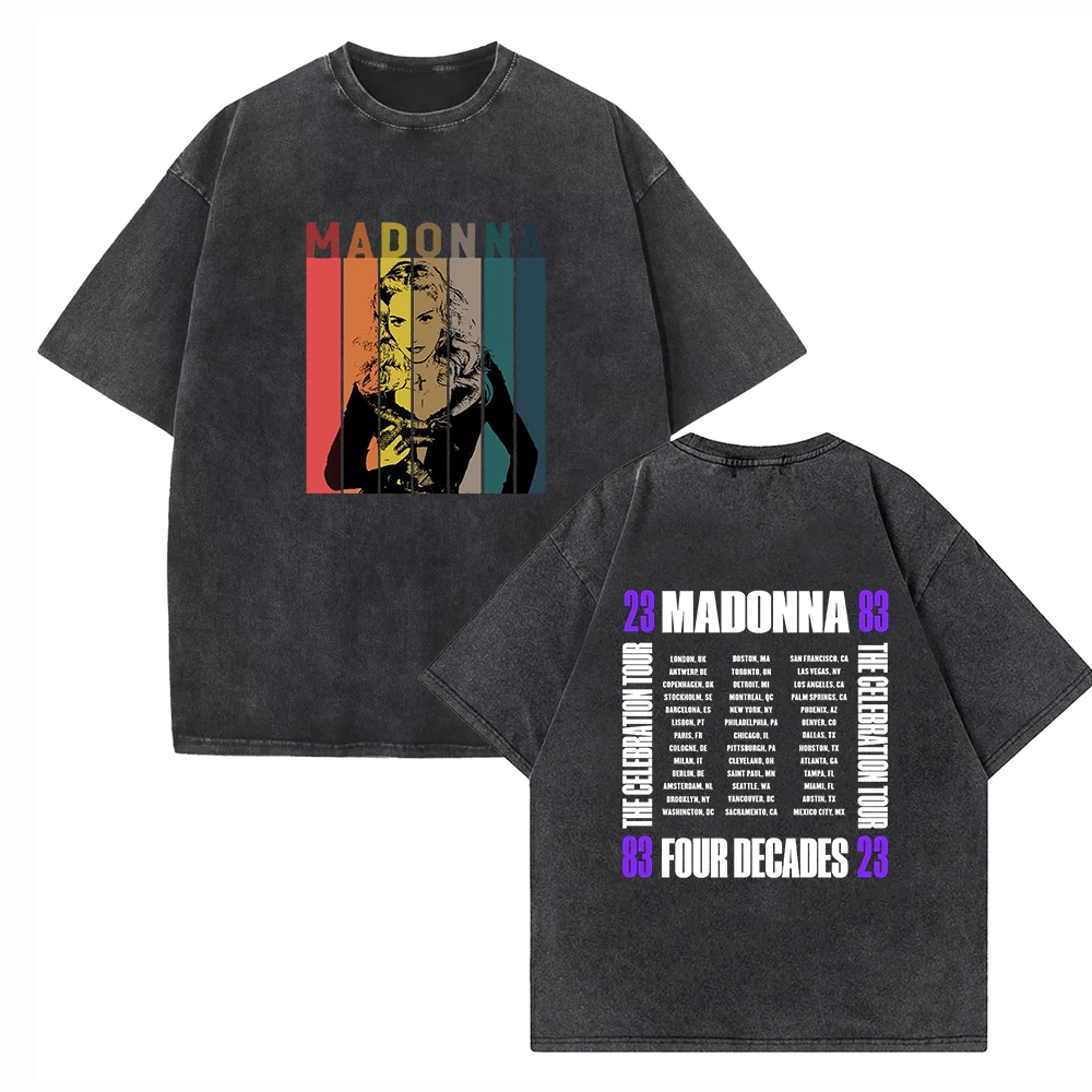 

Madonna The Celebration Tour 2024 Shirts Harajuku Vintage O-Neck Short Sleeve Cotton Man Woman T-Shirts Gift Tops