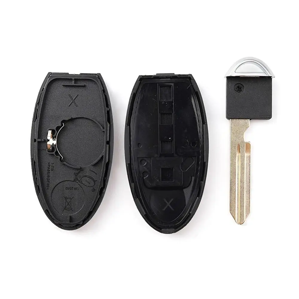 Uncut Blade Car Remote Key Shell 2/3/4 Buttons ABS Car Key Shell Black for Nissan/Altima/Maxima/Murano/Rogue/Sunny/Teana/Versa