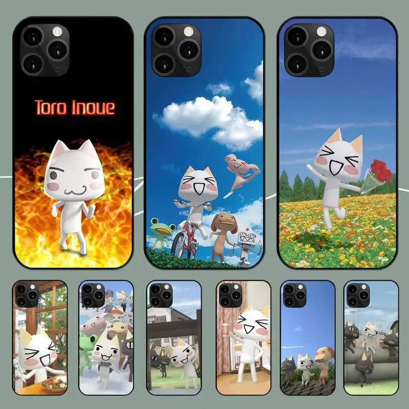 Cute Toro Inoue Cat Phone Case For iPhone 11 12 Mini 13 14 PRO XS MAX X XR 6 7 8  Plus Shell