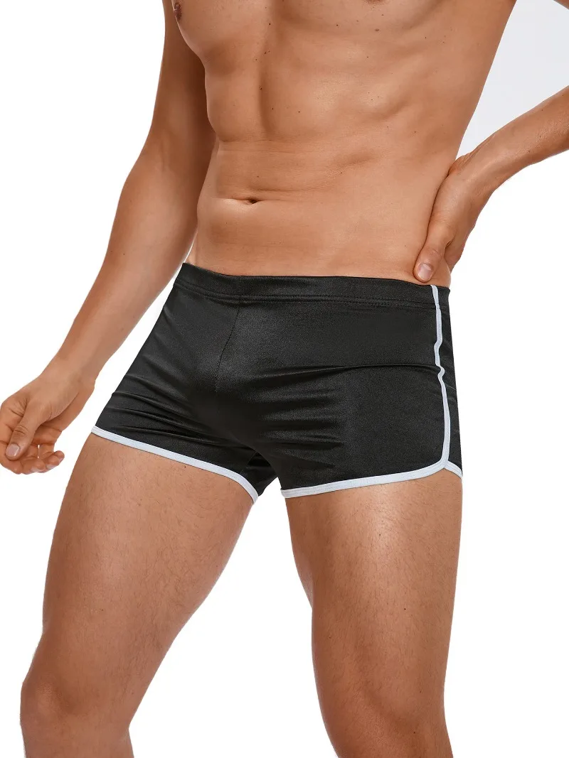 Men's Satin Boxer Trunks – Soft Comfortable Retro Short Shorts for Casual, Lounge & Active Wear Men's Shiny Satin Short Trunks