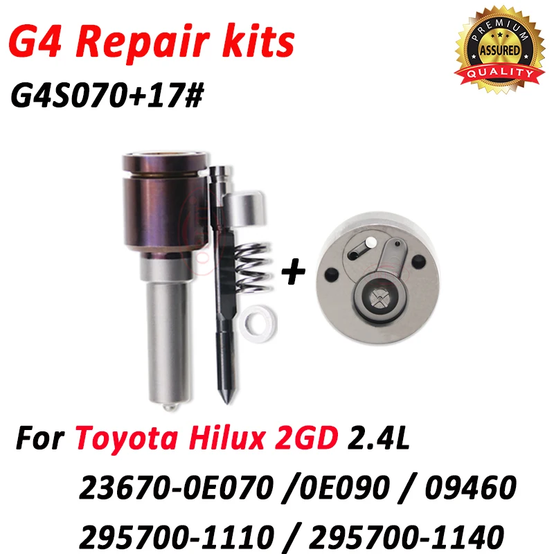 

G4 Repair Kits Nozzle G4S070 Valve 17# For Toyota Hilux 2GD 2.4L 23670-0E070 23670-0E090 23670-09460 295700-1110 295700-1140