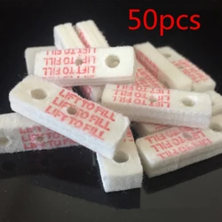 50pcs/pack Oil Absorbent Cotton Pads Sealed Bottom Fit For Zippo Zorro Kerosene Lighter Replacement Inner Parts Sealing Gasket