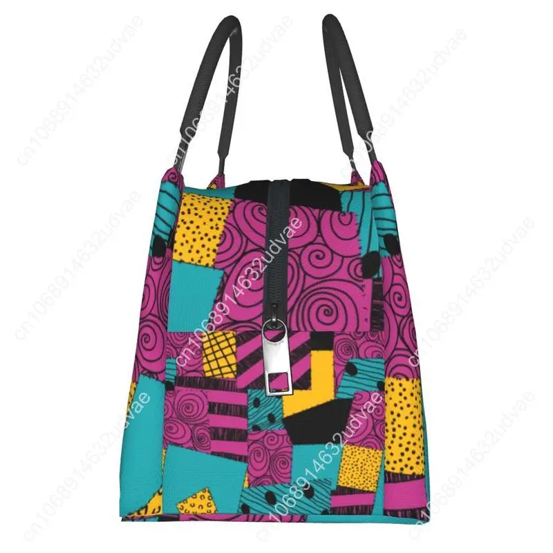 سالي دوول فستان الحرارية معزول حقيبة الغداء المرأة تيم بيرتون هالوين الجمجمة قابلة لإعادة الاستخدام حاوية الغداء تخزين وجبة عبوة طعام